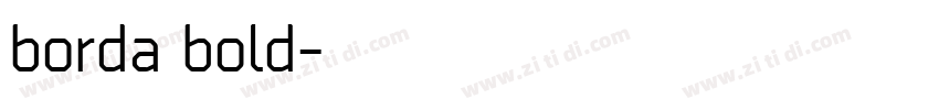borda bold字体转换